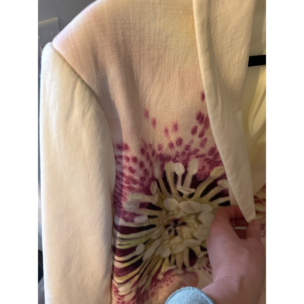 Significant Other Rowan Oversized Floral Blazer, Cream & Pink, Sz US6 - Picture 7 of 10